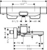 Смеситель для ванны hansgrohe Ecostat E 15774000 хром