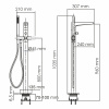 Смеситель для ванны WasserKRAFT Sauer 7100 7121 золото