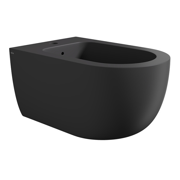 Подвесное биде Alice Unica 32250108SET с набором креплений чёрное матовое