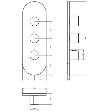 Смеситель для душа Gessi Tondo 43064#031