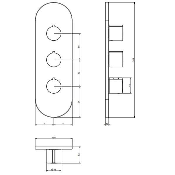 Смеситель для душа Gessi Tondo 43064#031