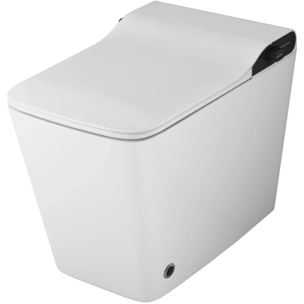 Электронный унитаз-биде напольный Grossman GR-PR-5701 импульсный, безободковый, торнадо, с сиденьем микролифт, белый