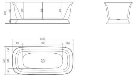 Акриловая ванна BelBagno 170x80 BB400-1700-800