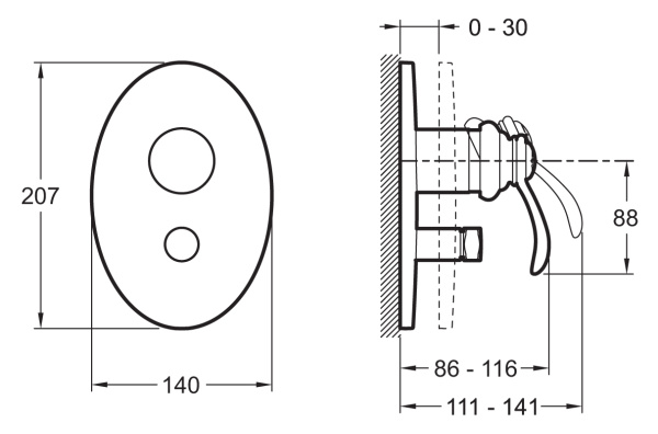 Смеситель Jacob Delafon Fairfax E98722-CP