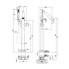 Смеситель для ванны Gessi Cono 45028#299 черный матовый