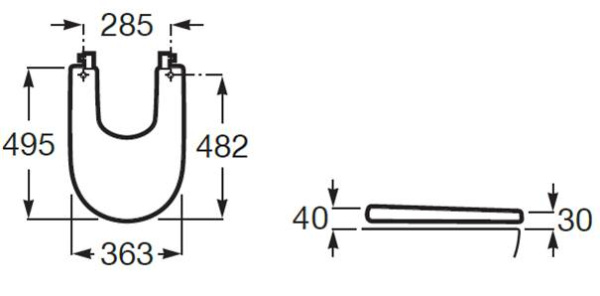 Крышка для биде Roca Meridian 8062AB00B укороченная