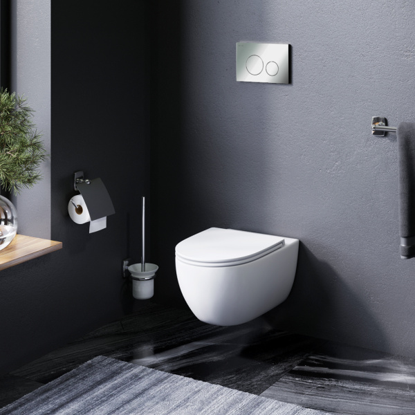 Комплект унитаза с инсталляцией AM.PM Awe IS49051.111700 с сиденьем микролифт клавиша хром глянцевый