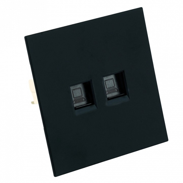 Розетка двойная Ethernet RJ-45 без рамки Stekker Мия 50451