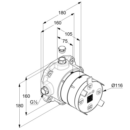 Встраиваемая часть смесителя Kludi Slim.Boxx 88022