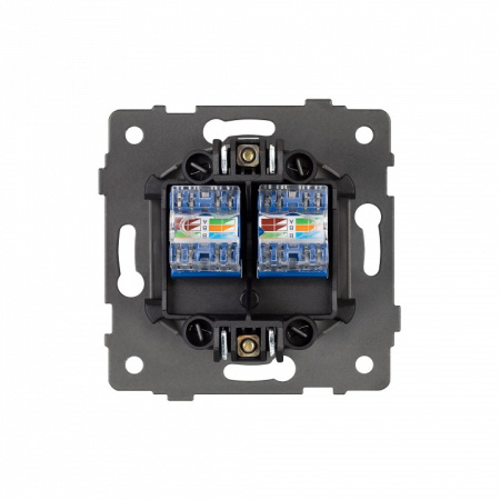 Розетка двойная RJ-12 и Ethernet RJ-45, без рамки Arlight SCT 049854