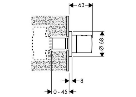 Запорный вентиль hansgrohe Raindance 15972000