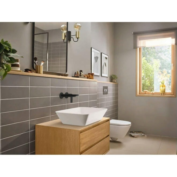 Смеситель для раковины hansgrohe Rebris E 72568670 черный матовый