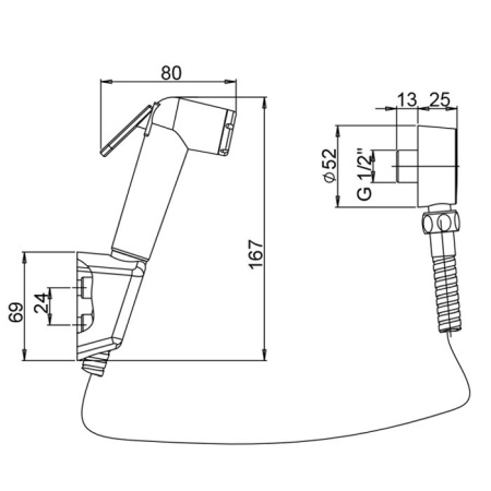Гигиенический душ Paini Forza 53CR174KITABS