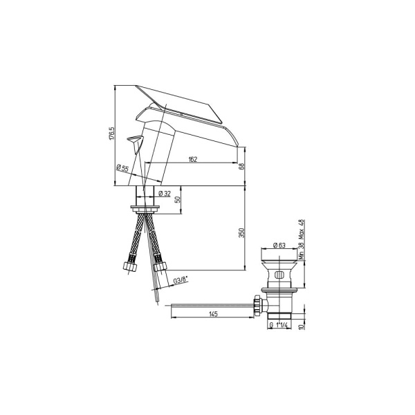 Смеситель для раковины Paini Morgana 73PW211VR
