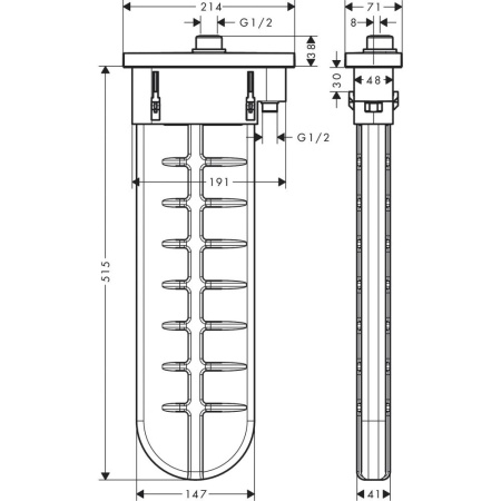 Скрытая часть смесителя hansgrohe sBox 28010000