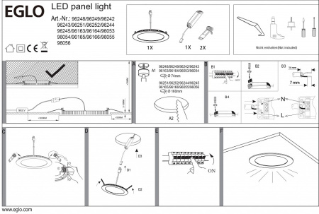 Встраиваемый светильник Eglo Fueva 1 96055