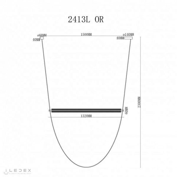 Подвесной светильник iLedex Rocks 2413L OR