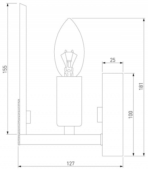 Бра Eurosvet Marble 60158/1 латунь