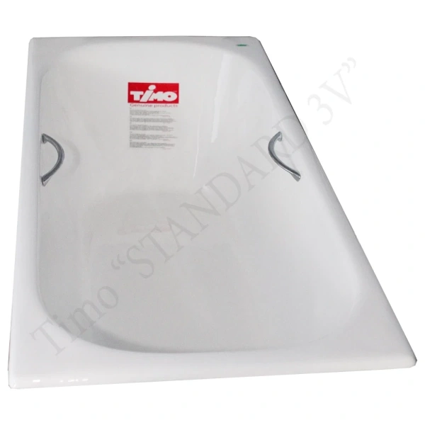 Ванна чугунная Timo Standard 3V И0000010 170x75 см, с ручками, антискользящим покрытием, белый