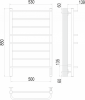 Полотенцесушитель электрический Terminus Евромикс квадро П8 500х850 4670078531254