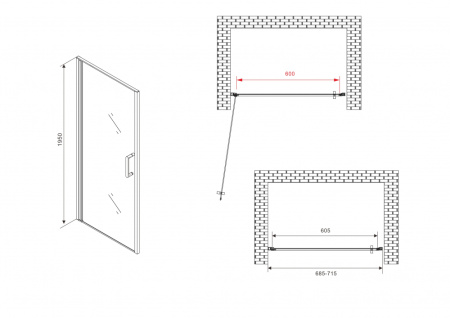 Душевая дверь Abber Sonnenstrand AG04070M