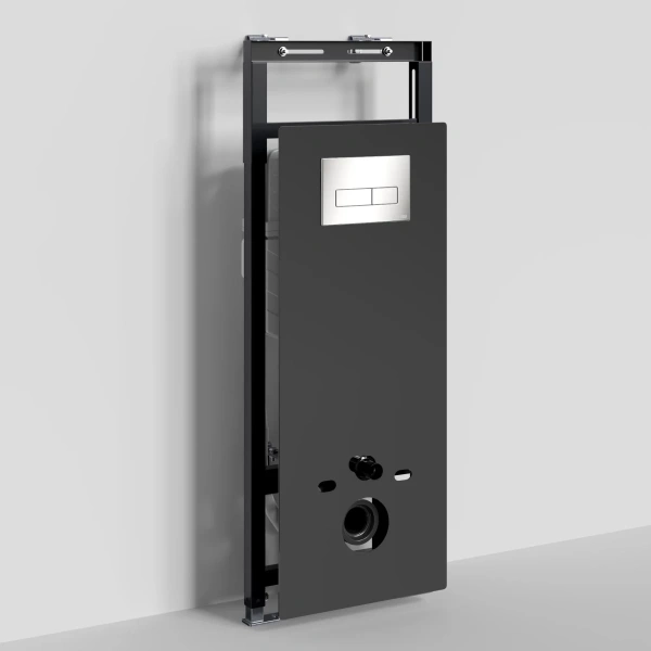 Инсталляция для унитаза WasserKRAFT Salm 27 27TLT.010.ME.BL.BN03 с кнопкой смыва, никель