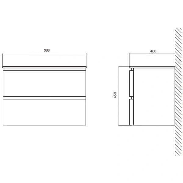 Раковина 90x46 см BelBagno Energia BB1490L