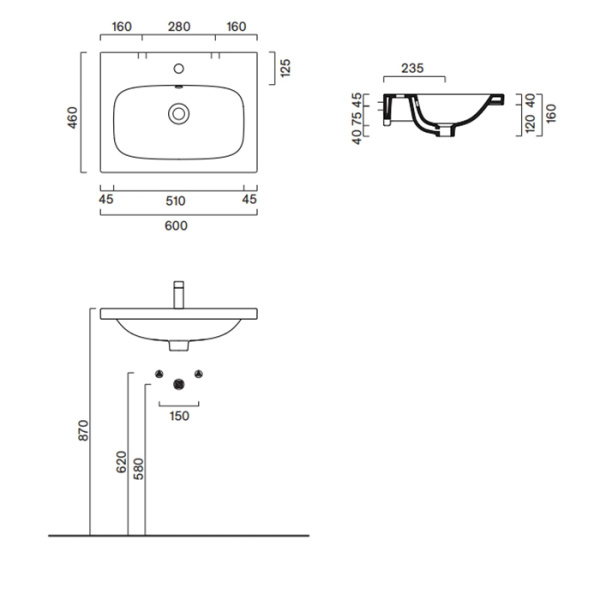 Раковина Catalano Alvea 60 0620600001