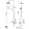 Душевая система 250 мм Cezares Leaf LEAF-CDA-25-L-01