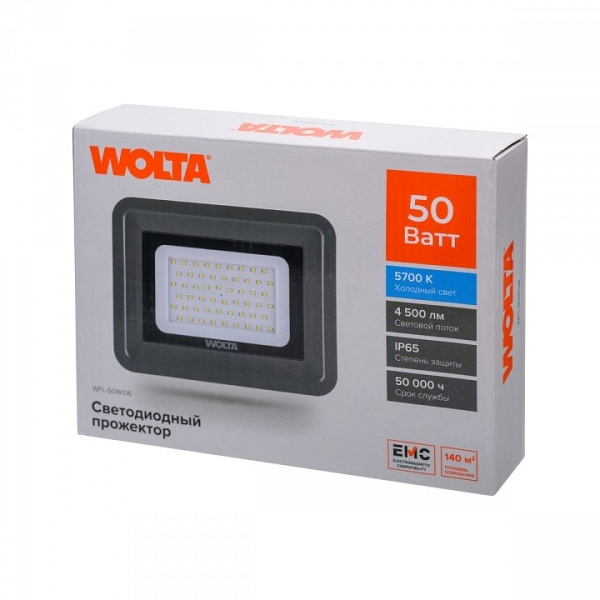 Настенно-потолочный прожектор Wolta WFL-50W WFL-50W/06