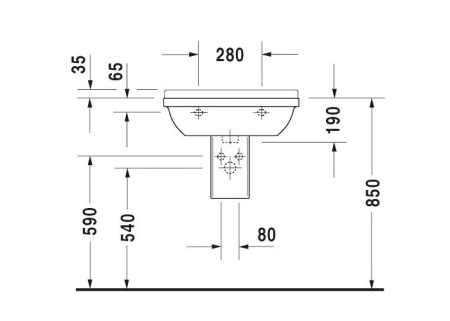 Полупьедестал Duravit Starck 3 08651500001-WG