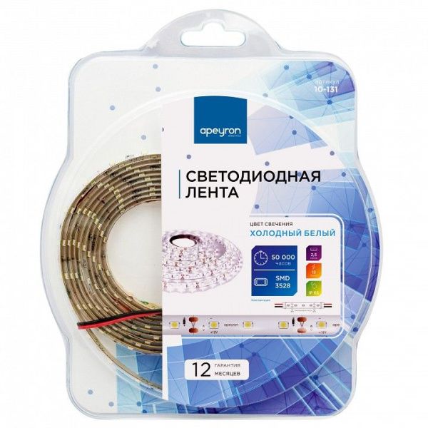 Лента светодиодная Apeyron Electrics Стандарт (в блистере) smd 3528 10-131