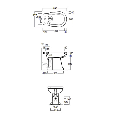 Напольное биде Simas Londra LO923bi*1