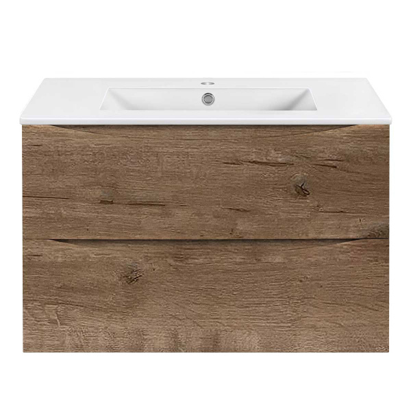 Тумба под раковину Vincea Mia Slim 80 см VMC-2MC800S1VO темное дерево