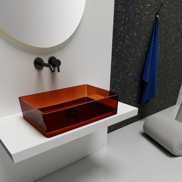 Раковина Abber Kristall AT2803Opal красная