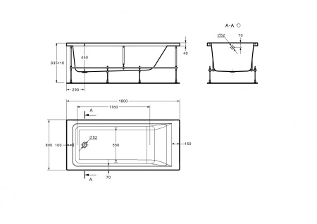 Акриловая ванна Roca Easy 180x80 248618000 белая