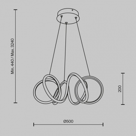 Подвесной светильник Maytoni Curve MOD241PL-L60BK