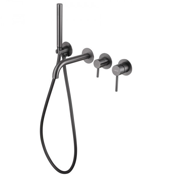 Смеситель для ванны Abber Wasser Kreis AF8130NG с душевым гарнитуром никель