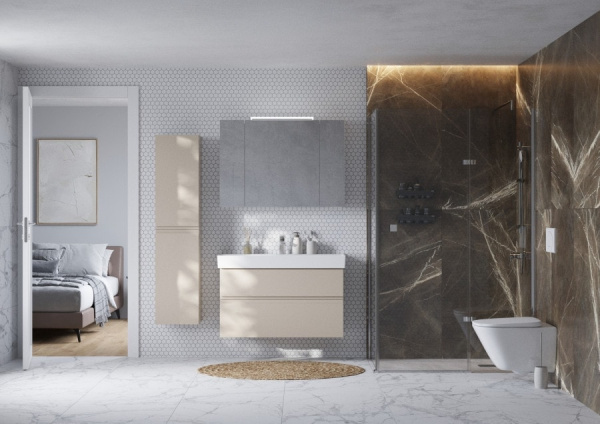 Зеркальный шкаф Roca Oleta 100 A857648515 капучино матовый