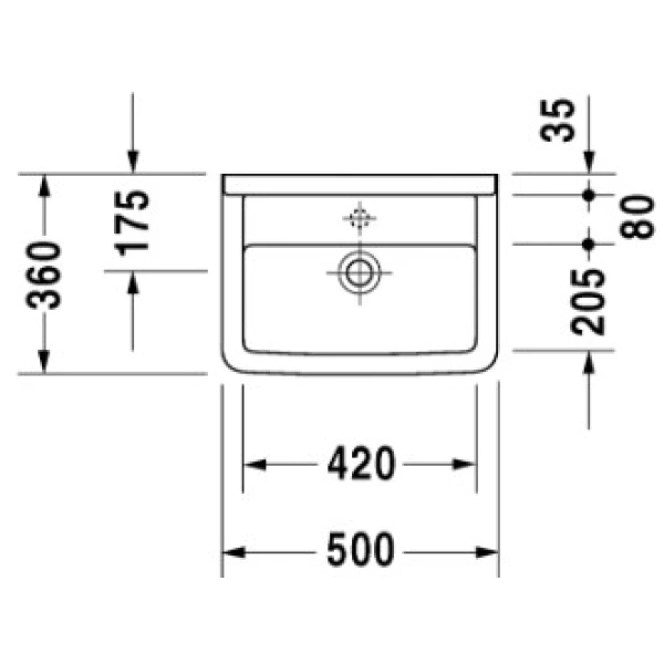 Раковина 50x36 см Duravit Starck 3 0307500000