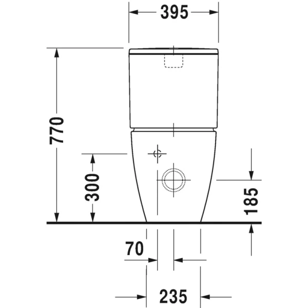 Чаша для унитаза-компакта Duravit ME by Starck 2170090000