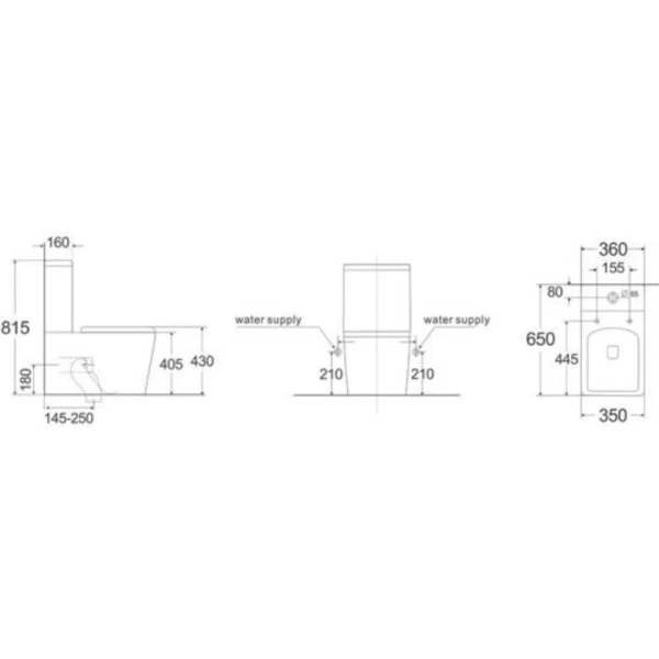 Унитаз-компакт Teka Formentera 700170200 с сиденьем микролифт, белый