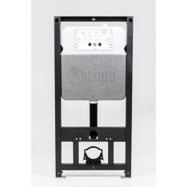 Инсталляция для унитаза Рехау Nova Ellipse 001 19101081001 с кнопкой смыва, белый глянец