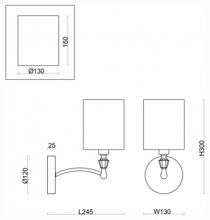 Бра Freya Riverside FR1007WL-01N