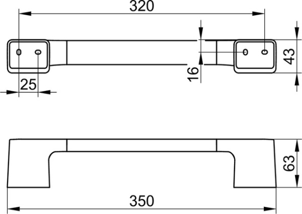 Поручень Keuco Aveno 35 14607370000 черный матовый