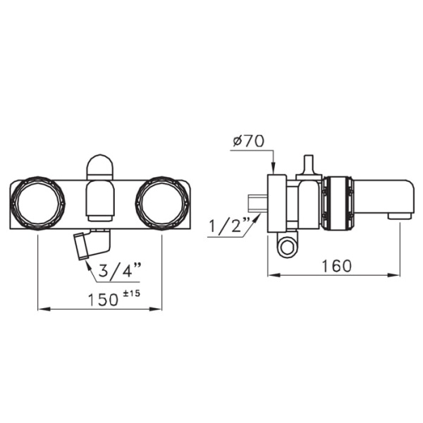 Смеситель для душа Stella Timeaster TL 02000 CR00N