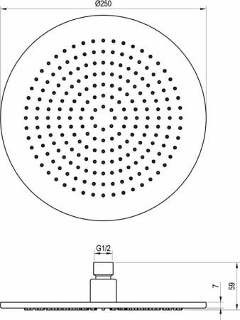Верхний душ Ravak Chrome 250 X07P711 розовое золото матовое