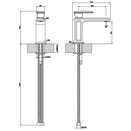Смеситель для раковины Gessi Eleganza 46002#080 золото
