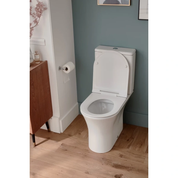 Унитаз-компакт Jacob Delafon Aleo UJAL102-0 + ETAL212-0 + E33127-0 безободковый, с сиденьем микролифт, белый