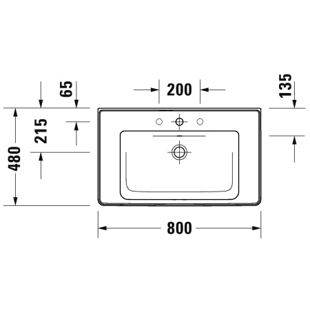 Раковина Duravit D-Neo 80 2367800000